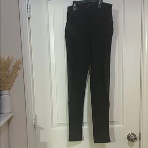 Forever 21 Black Mesh Panel Leggings